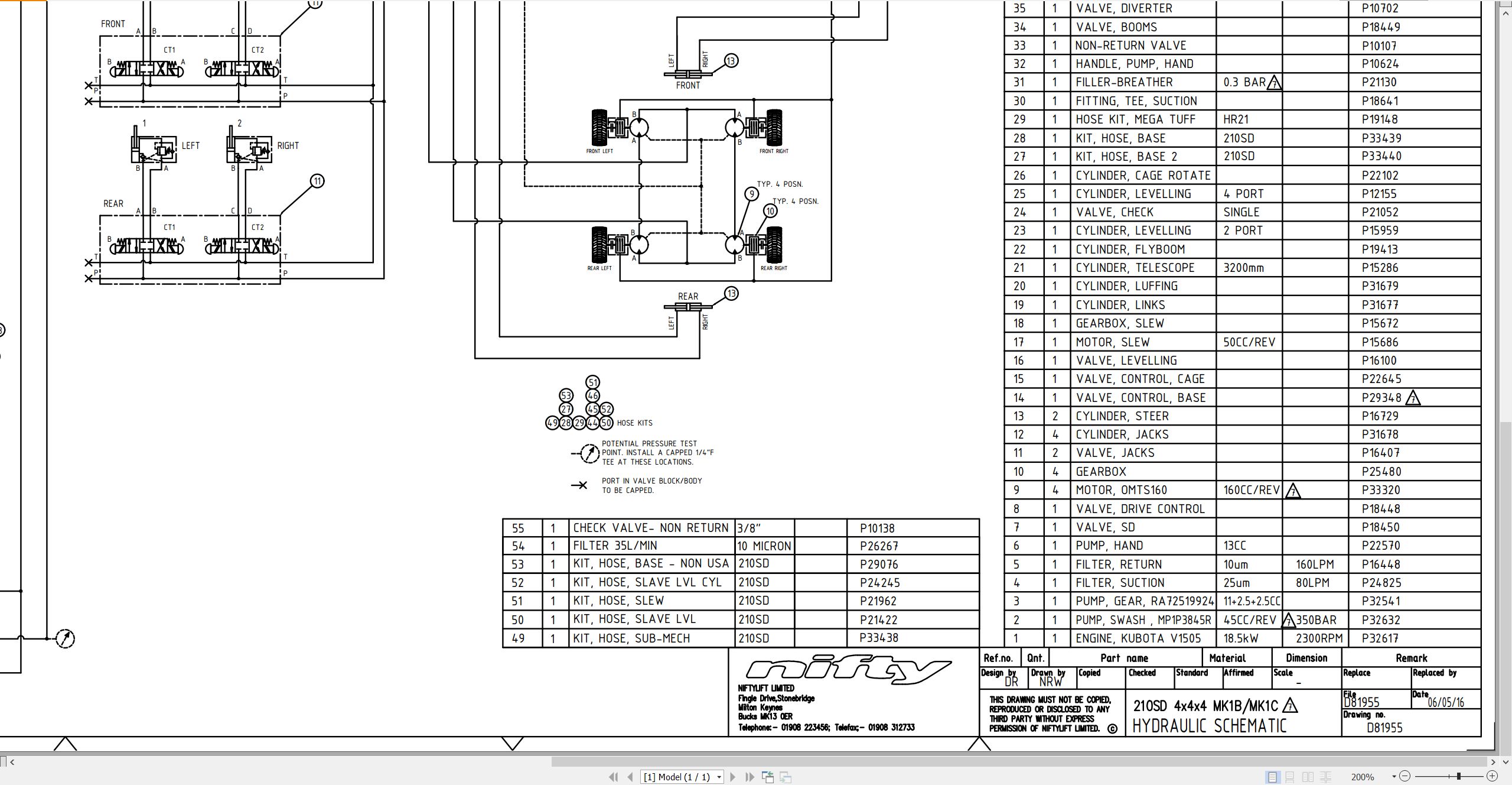 NIFTYLIFT Articulating Boom Lifts SD64 49486 Operating Service Parts Manual And Diagram 2022 (4)