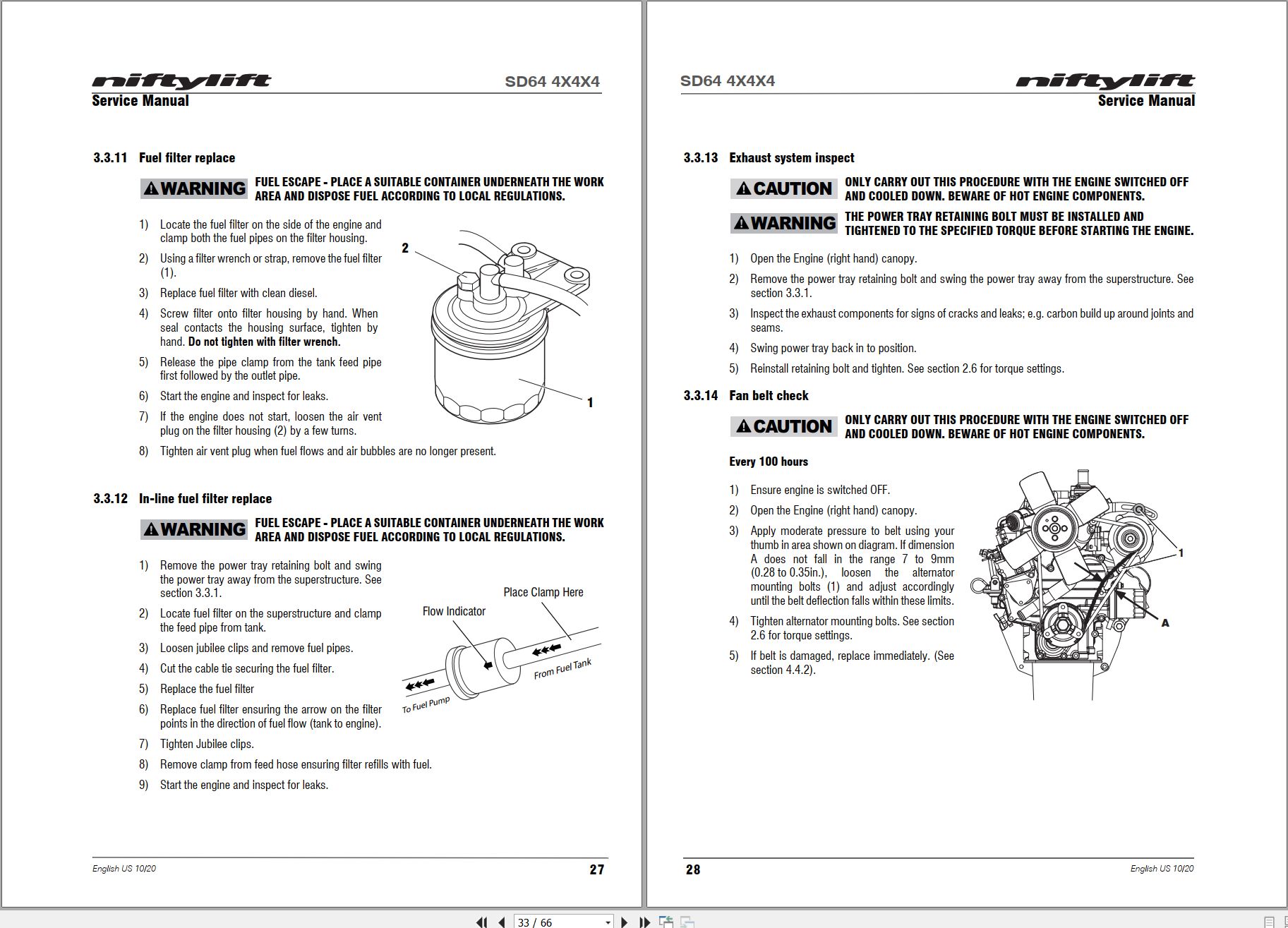 NIFTYLIFT Articulating Boom Lifts SD64 55247 Operating Service Parts Manual And Wiring Diagram 2023 (2)