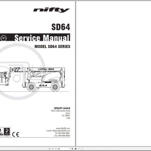 NIFTYLIFT Articulating Boom Lifts SD64 55262 Operating Service Parts Manual And Diagram 2023 (1)