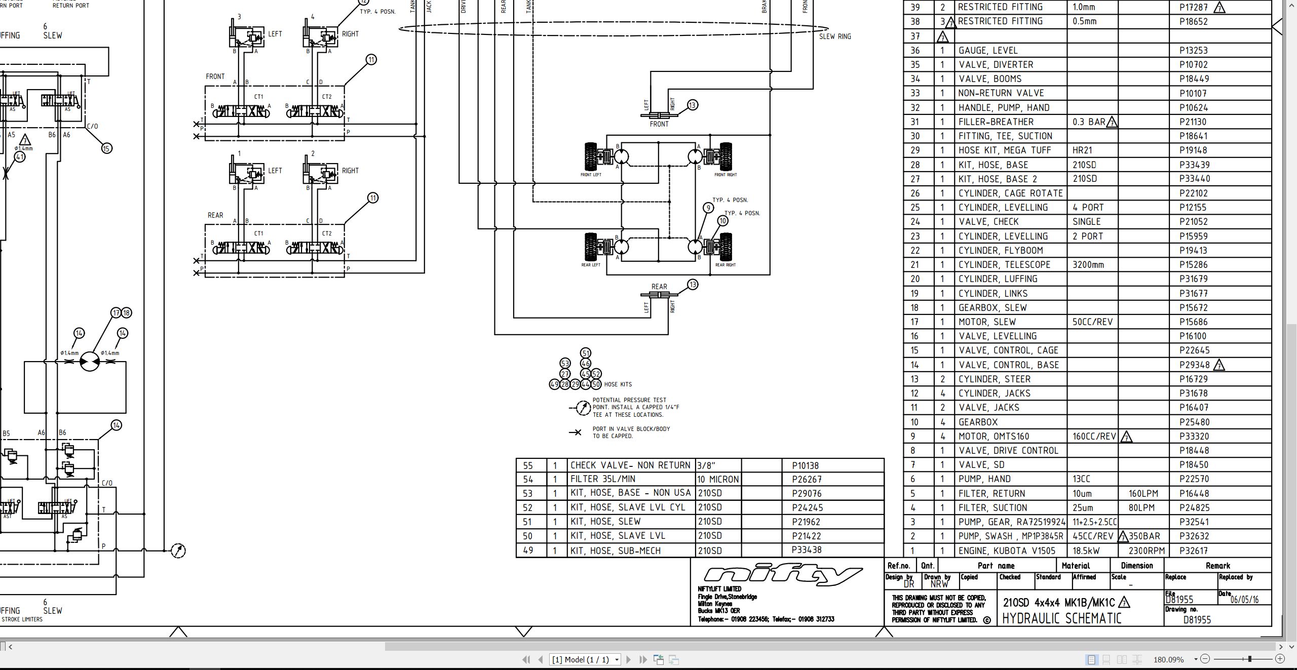 NIFTYLIFT Articulating Boom Lifts SD64 55262 Operating Service Parts Manual And Diagram 2023 (4)