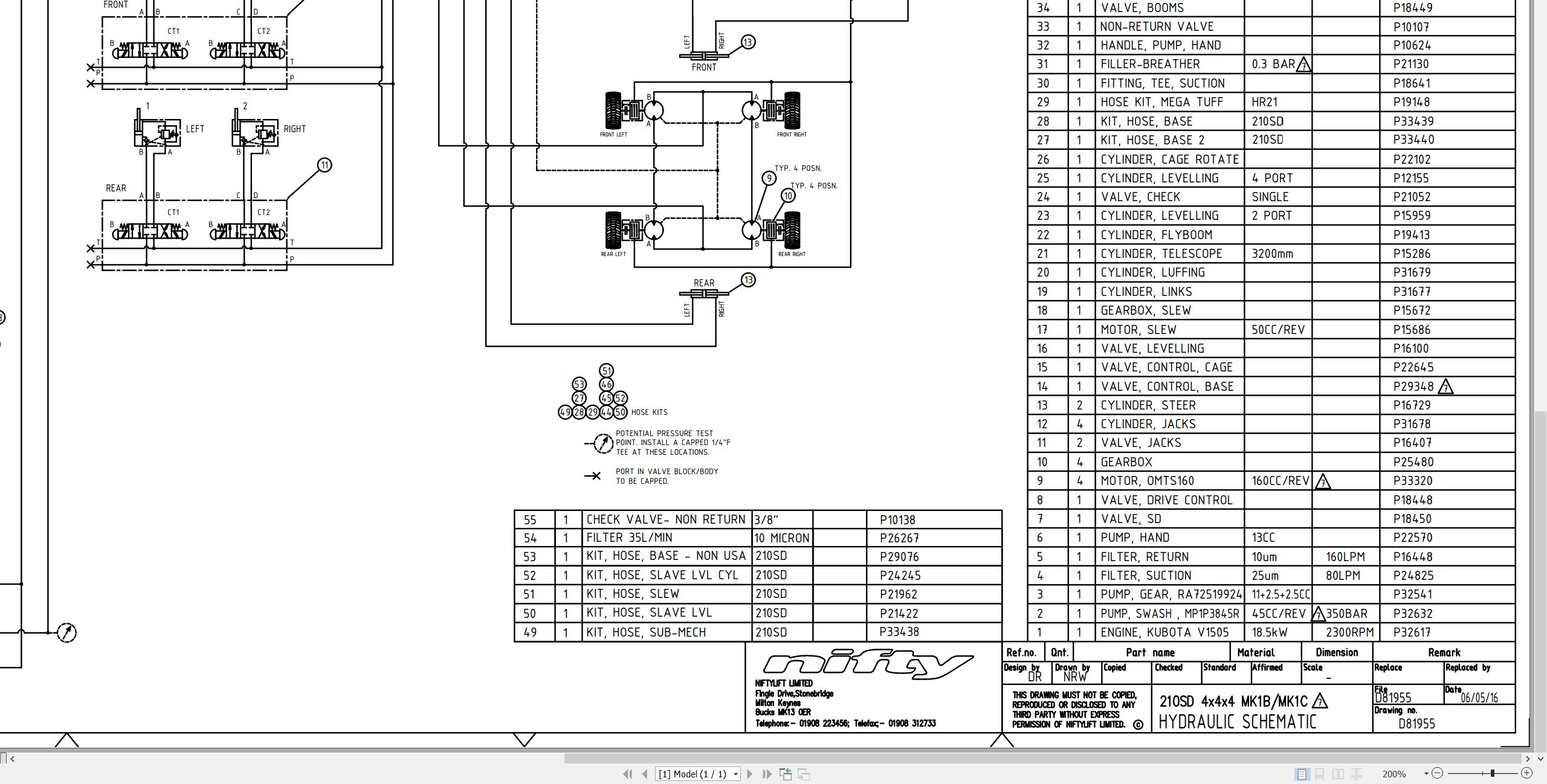 NIFTYLIFT Articulating Boom Lifts SD64 55712 Operating Service Parts Manual And Diagram 2023 (4)