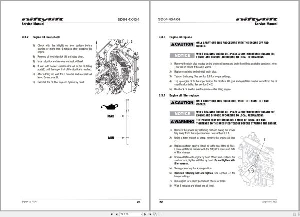 NIFTYLIFT Articulating Boom Lifts SD64 55728 Operating Service Parts Manual And Diagram 2023 (2)
