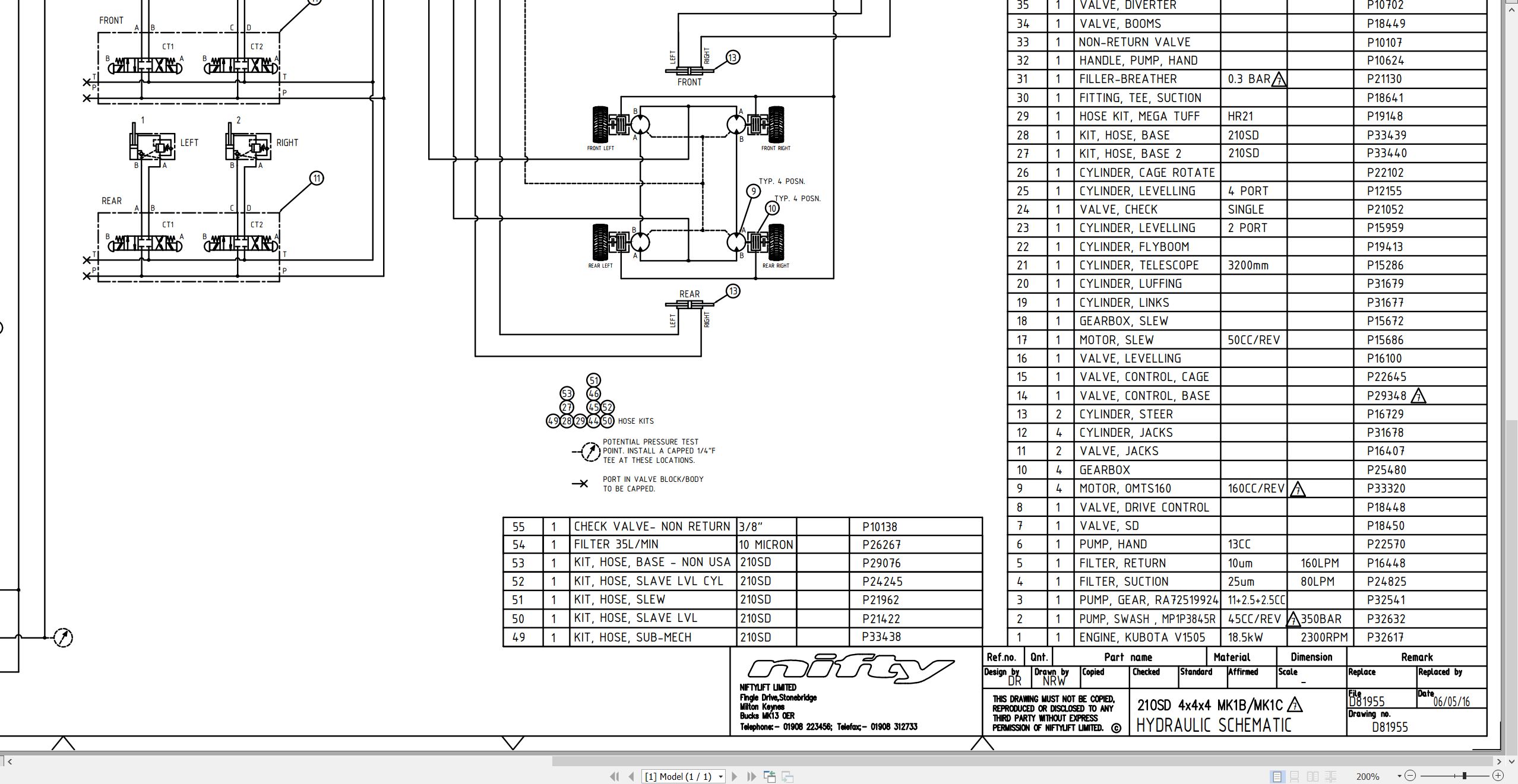 NIFTYLIFT Articulating Boom Lifts SD64 55731 Operating Service Parts Manual And Diagram 2023 (4)
