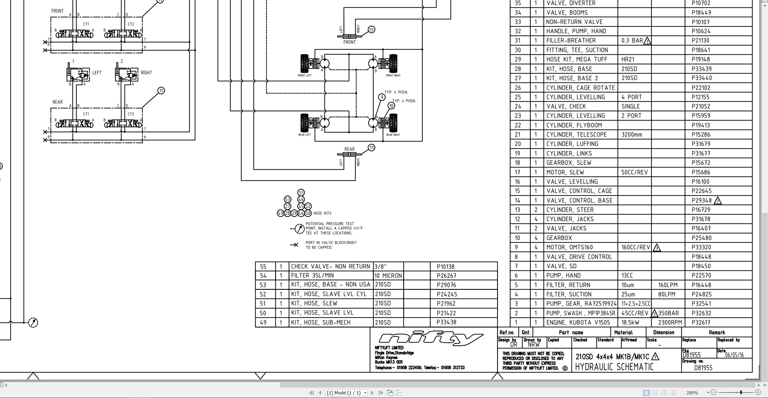 NIFTYLIFT Articulating Boom Lifts SD64 56740 Operating Service Parts Manual And Diagram 2024 (4)