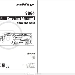 NIFTYLIFT Articulating Boom Lifts SD64 56744 Operating Service Parts Manual And Diagram 2024 (1)