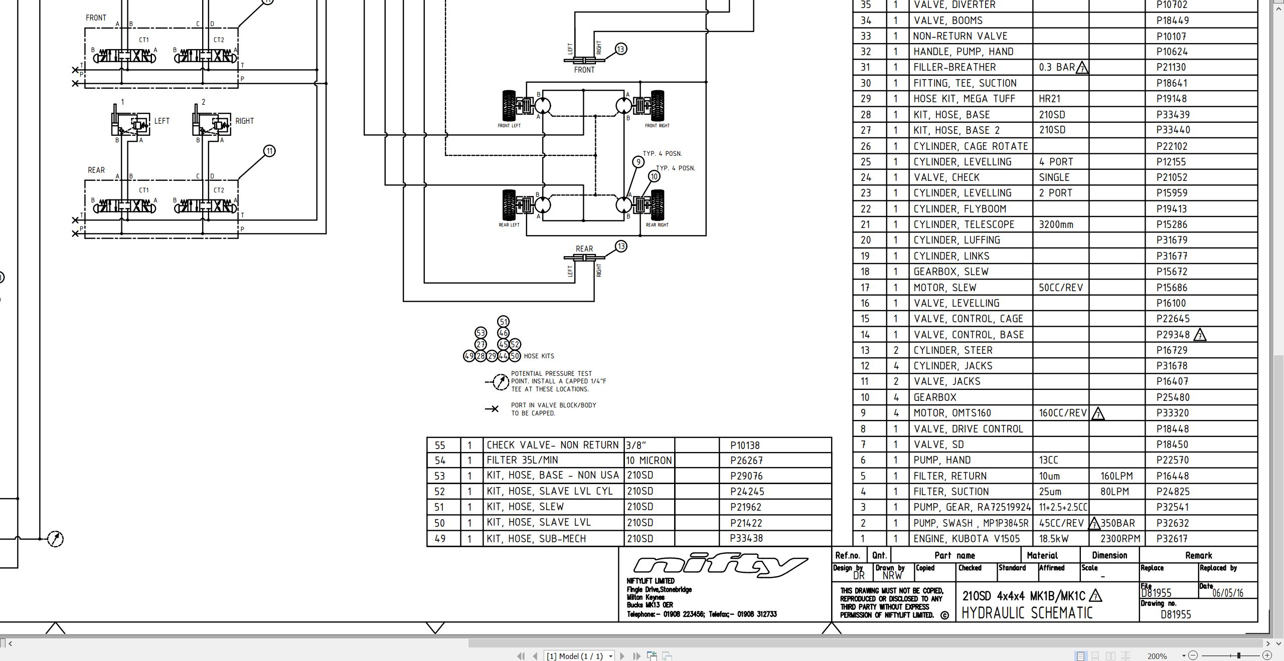 NIFTYLIFT Articulating Boom Lifts SD64 56744 Operating Service Parts Manual And Diagram 2024 (4)