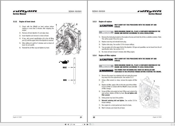 NIFTYLIFT Articulating Boom Lifts SD64 57399 Operating Service Parts Manual And Diagram 2024 (2)