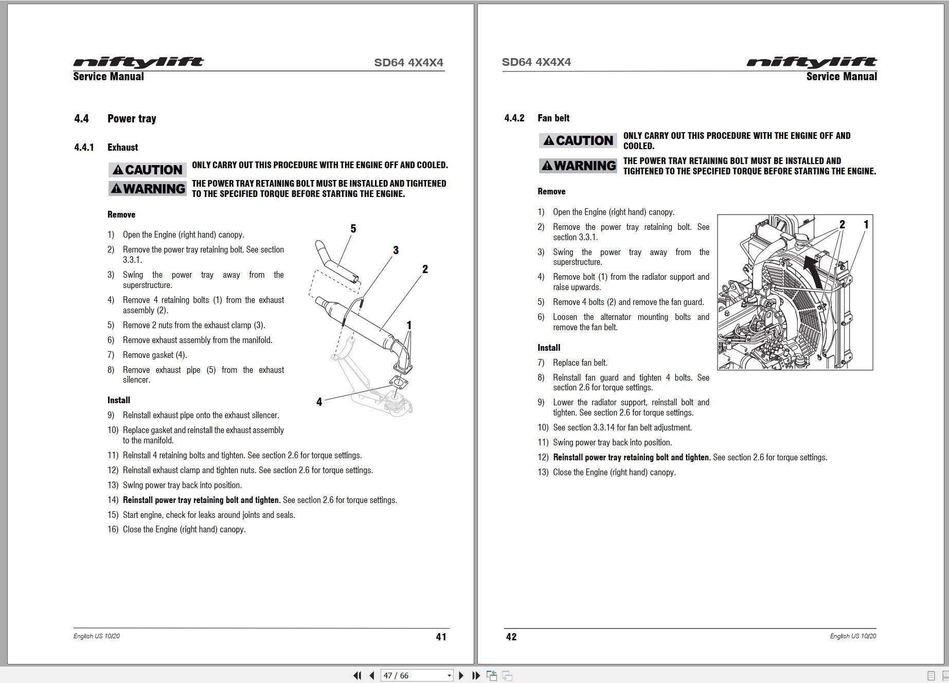 NIFTYLIFT Articulating Boom Lifts SD64 58343 Operating Service Parts Manual And Diagram 2025 (2)