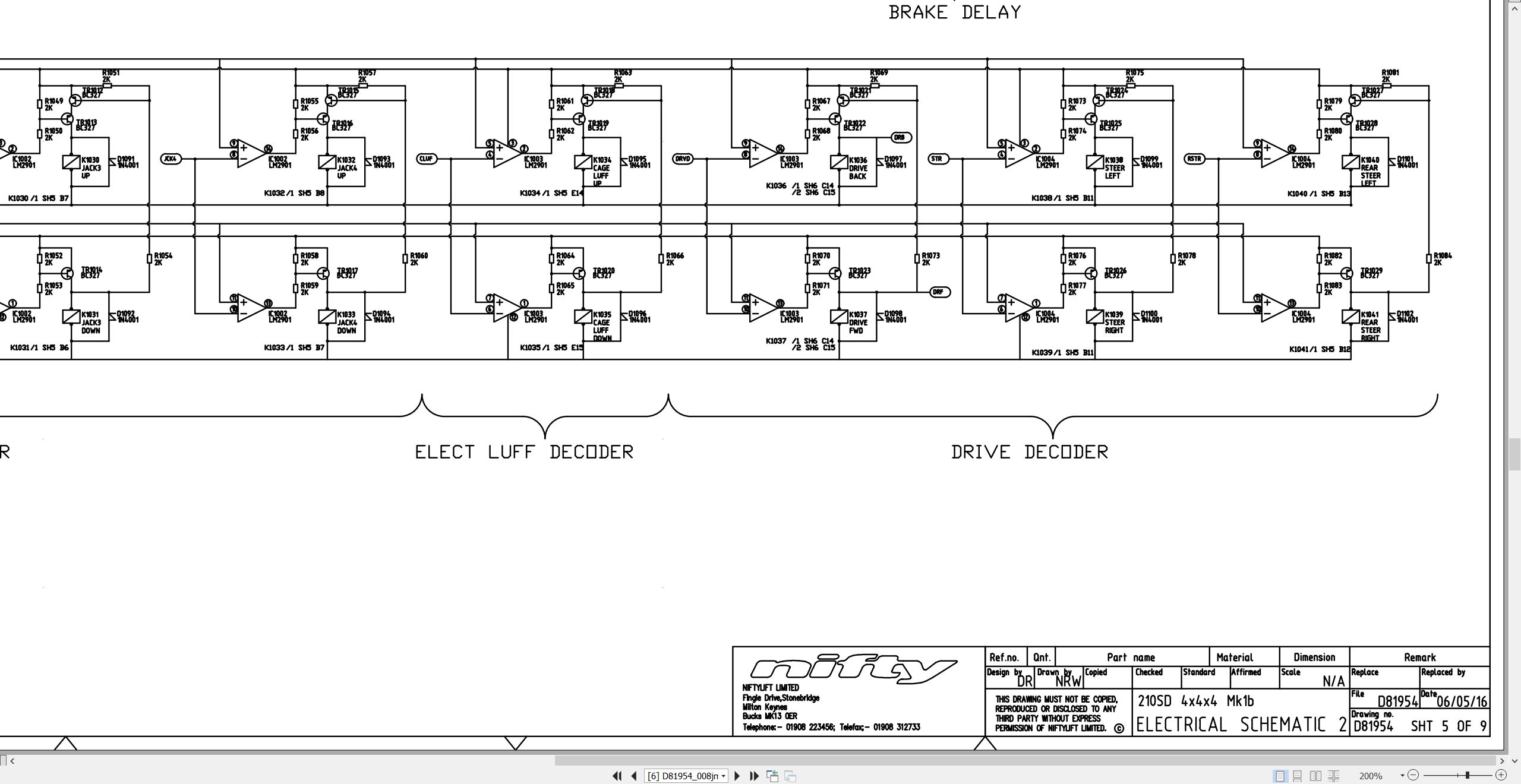 NIFTYLIFT Articulating Boom Lifts SD64 58343 Operating Service Parts Manual And Diagram 2025 (3)