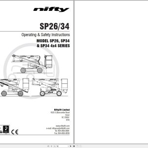 NIFTYLIFT Articulating Boom Lifts SP34 35304 Operating Parts Manual And Diagram 2017 (1)