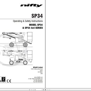 NIFTYLIFT Articulating Boom Lifts SP34 37853 Operating Parts Manual And Diagram 2018 (1)