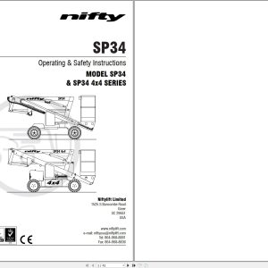 NIFTYLIFT Articulating Boom Lifts SP34 57518 Operating Parts Manual And Diagram 2023 (1)