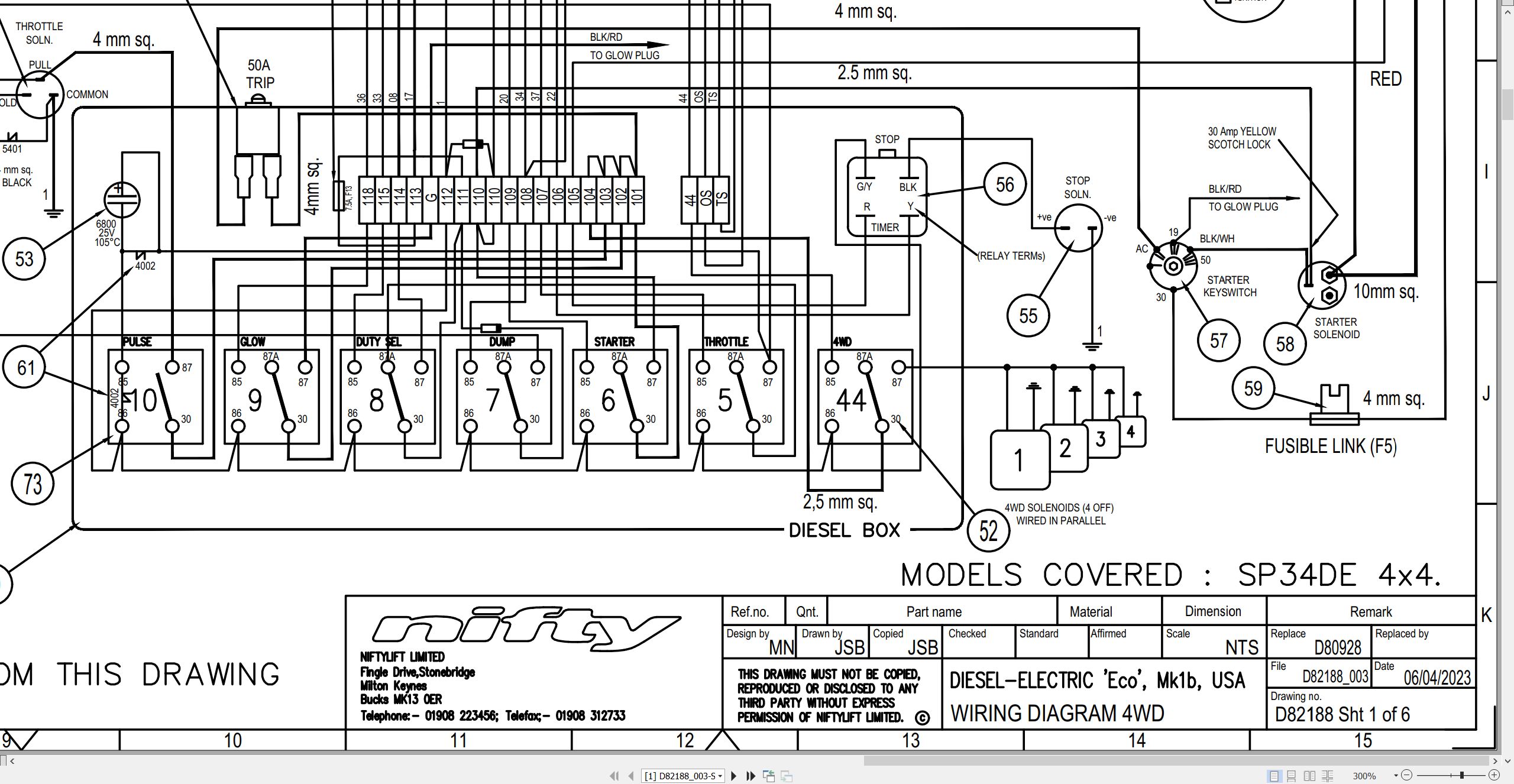 NIFTYLIFT Articulating Boom Lifts SP34 57518 Operating Parts Manual And Diagram 2023 (3)