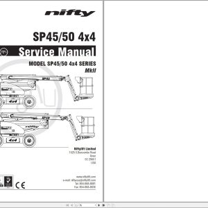 NIFTYLIFT Articulating Boom Lifts SP45 II 32798 Operating Service Parts Manual And Diagram 2018 (1)