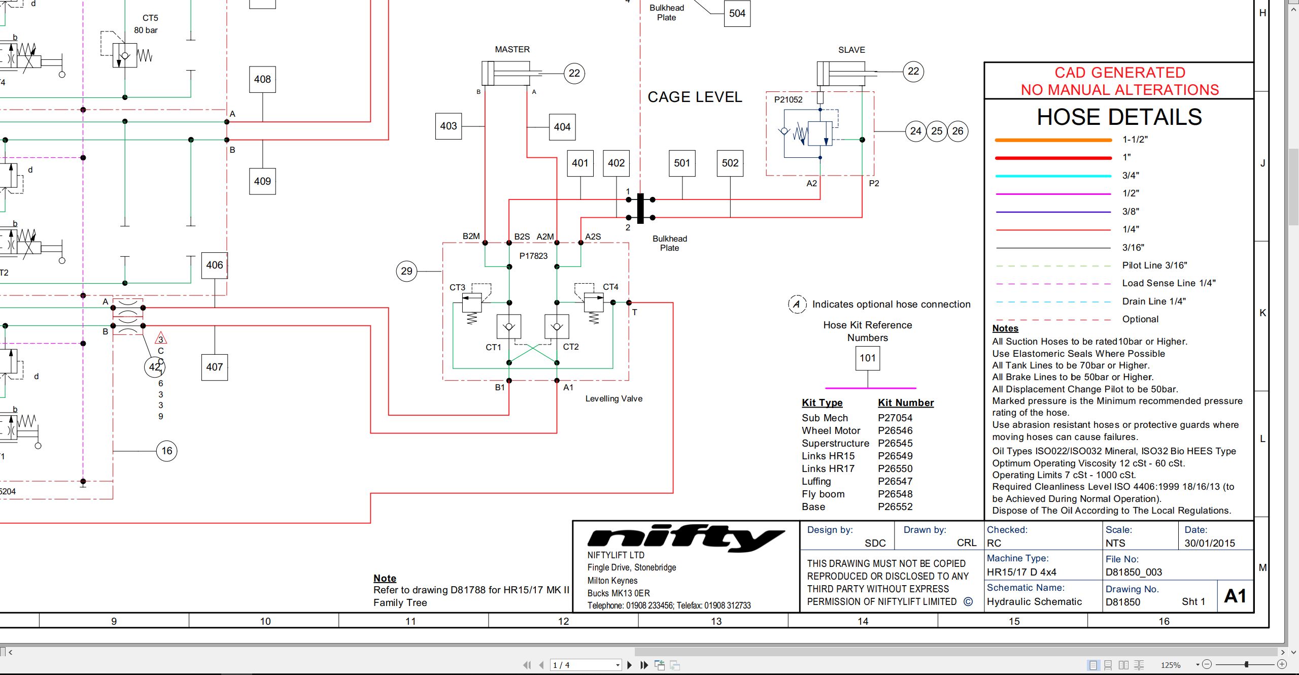 NIFTYLIFT Articulating Boom Lifts SP45 II 32798 Operating Service Parts Manual And Diagram 2018 (4)