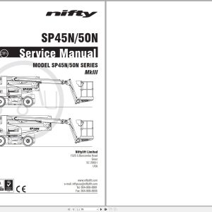 NIFTYLIFT Articulating Boom Lifts SP50 31687 Operating Service Parts Manual And Diagram 2016 (1)