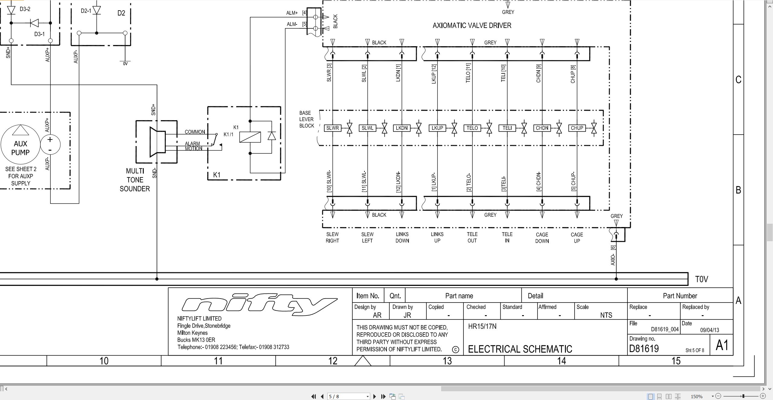 NIFTYLIFT Articulating Boom Lifts SP50 32375 Operating Service Parts Manual And Diagram 2016 (3)