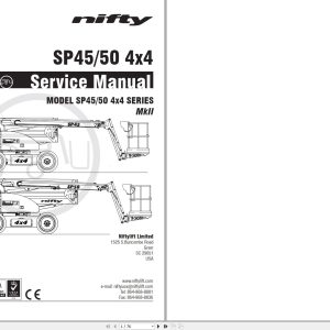 NIFTYLIFT Articulating Boom Lifts SP50 II 42847 Operating Service Parts Manual And Diagram 2019 (1)