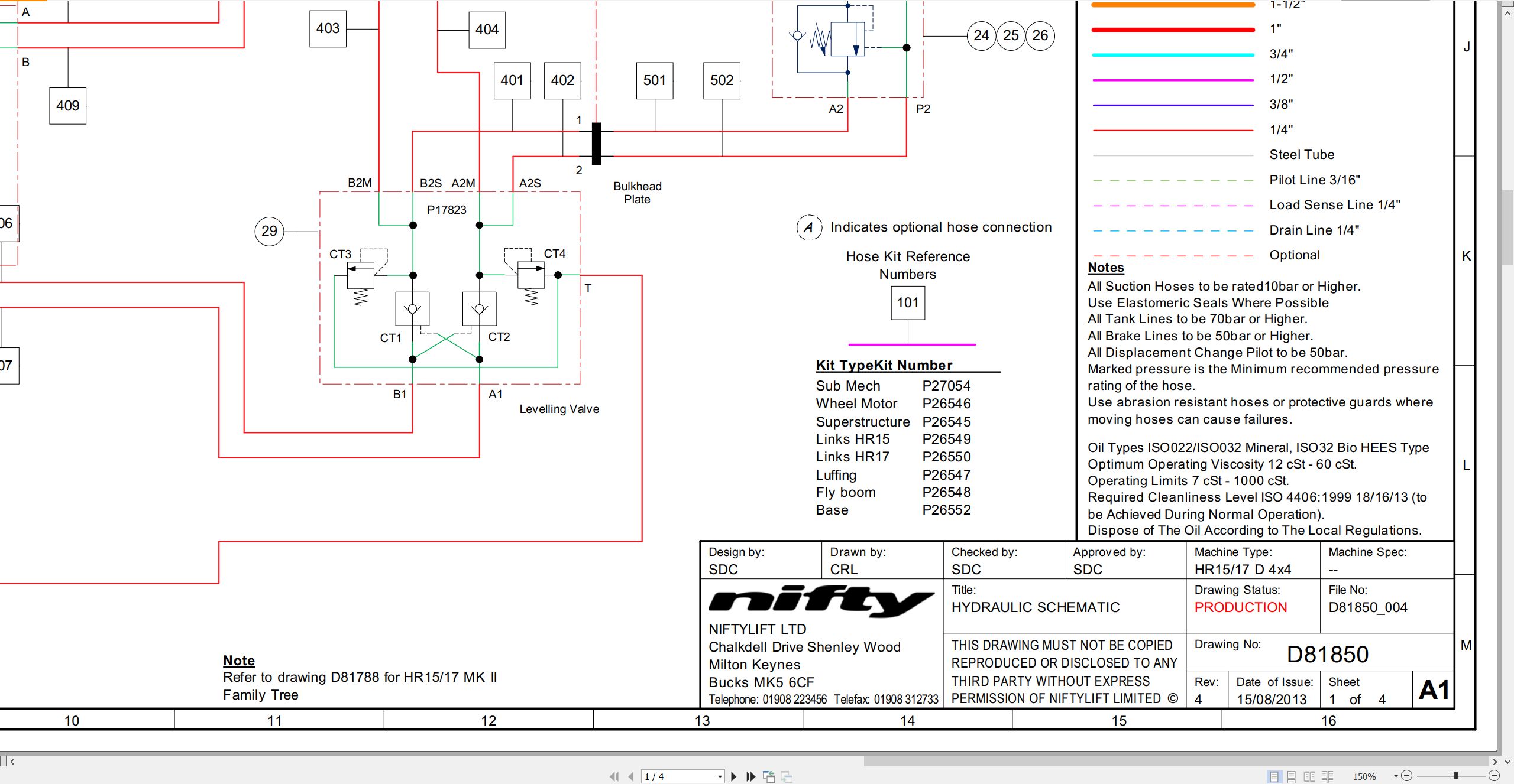 NIFTYLIFT Articulating Boom Lifts SP50 II 42847 Operating Service Parts Manual And Diagram 2019 (4)