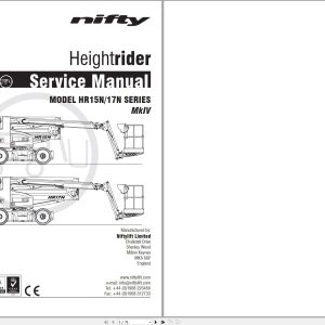 NIFTYLIFT Articulating Boom Lifts SP50N 54978 Operating Service Parts Manual And Diagram 2023 (1)