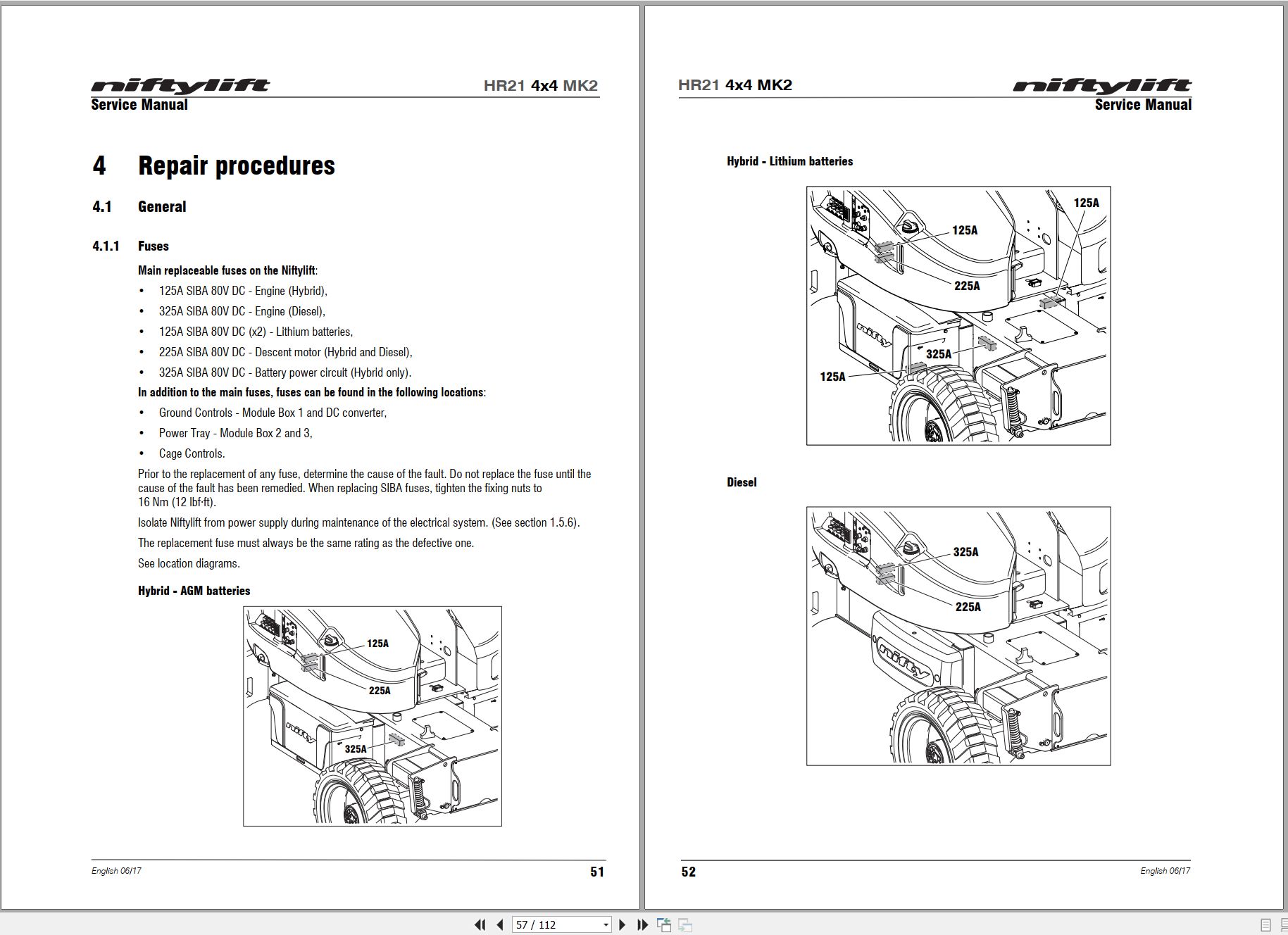 NIFTYLIFT Articulating Boom Lifts SP64 36509 Operating Service Parts Manual And Diagram 2018 (2)