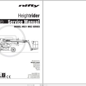 NIFTYLIFT Articulating Boom Lifts SP64 36512 Operating Service Parts Manual And Diagram 2018 (1)
