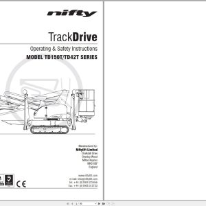 NIFTYLIFT Articulating Boom Lifts TD150T 39494 Operating Parts Manual And Diagram 2016 (1)