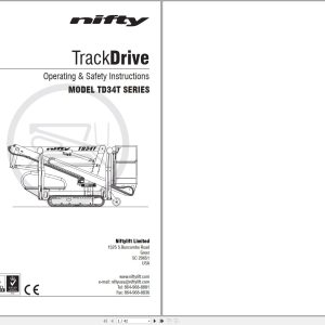 NIFTYLIFT Articulating Boom Lifts TD34T 59049 Operating Parts Manual And Diagram 2023 (1)