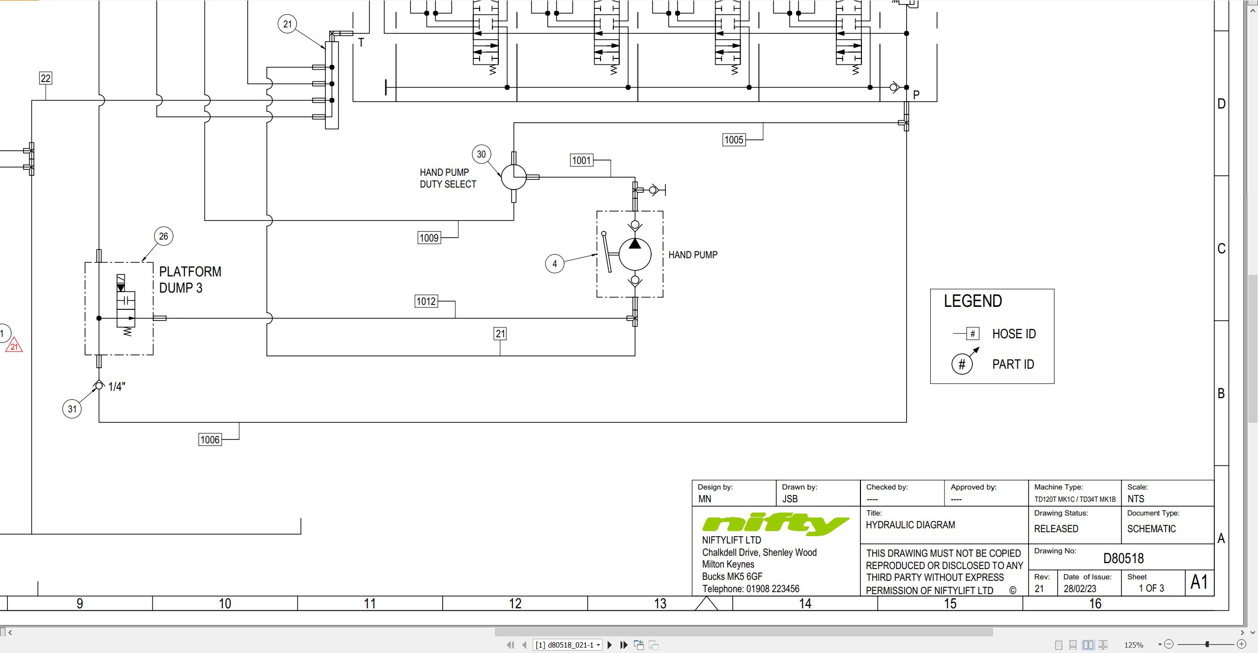 NIFTYLIFT Articulating Boom Lifts TD34T 63838 Operating Parts Manual And Diagram 2025 (4)