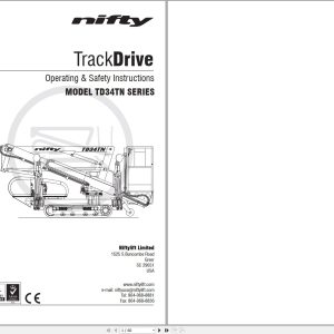 NIFTYLIFT Articulating Boom Lifts TD34TN 62854 Operating Parts Manual And Diagram 2024 (1)
