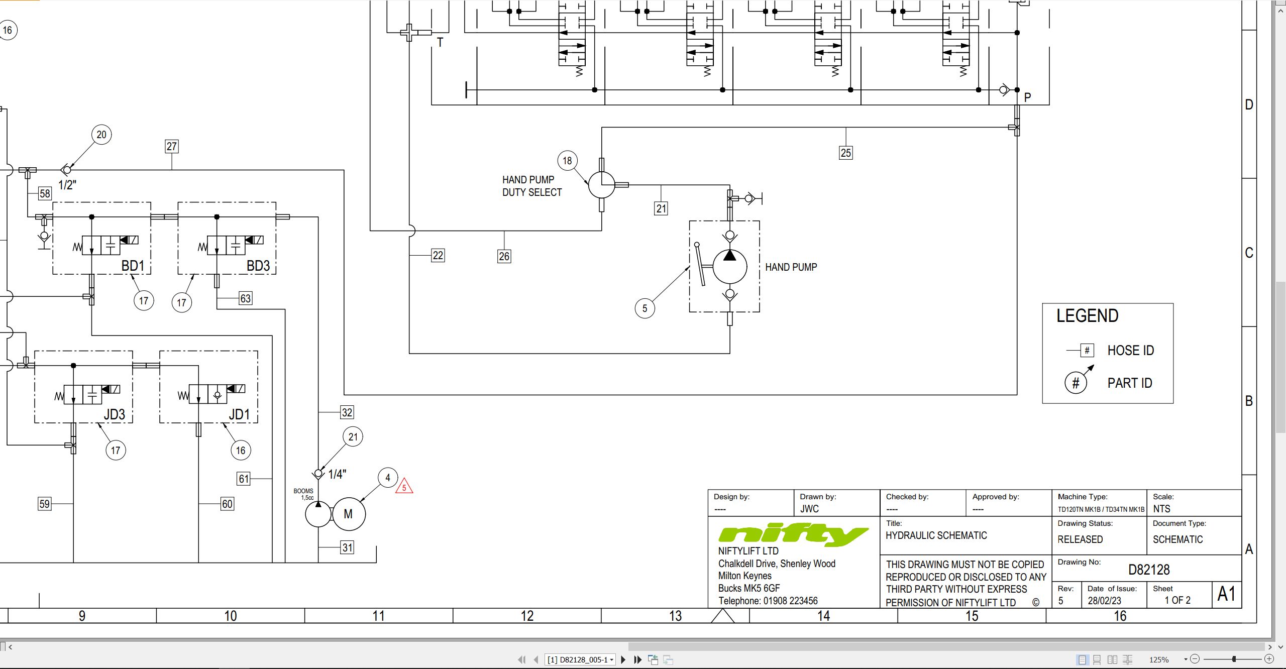 NIFTYLIFT Articulating Boom Lifts TD34TN 62854 Operating Parts Manual And Diagram 2024 (4)