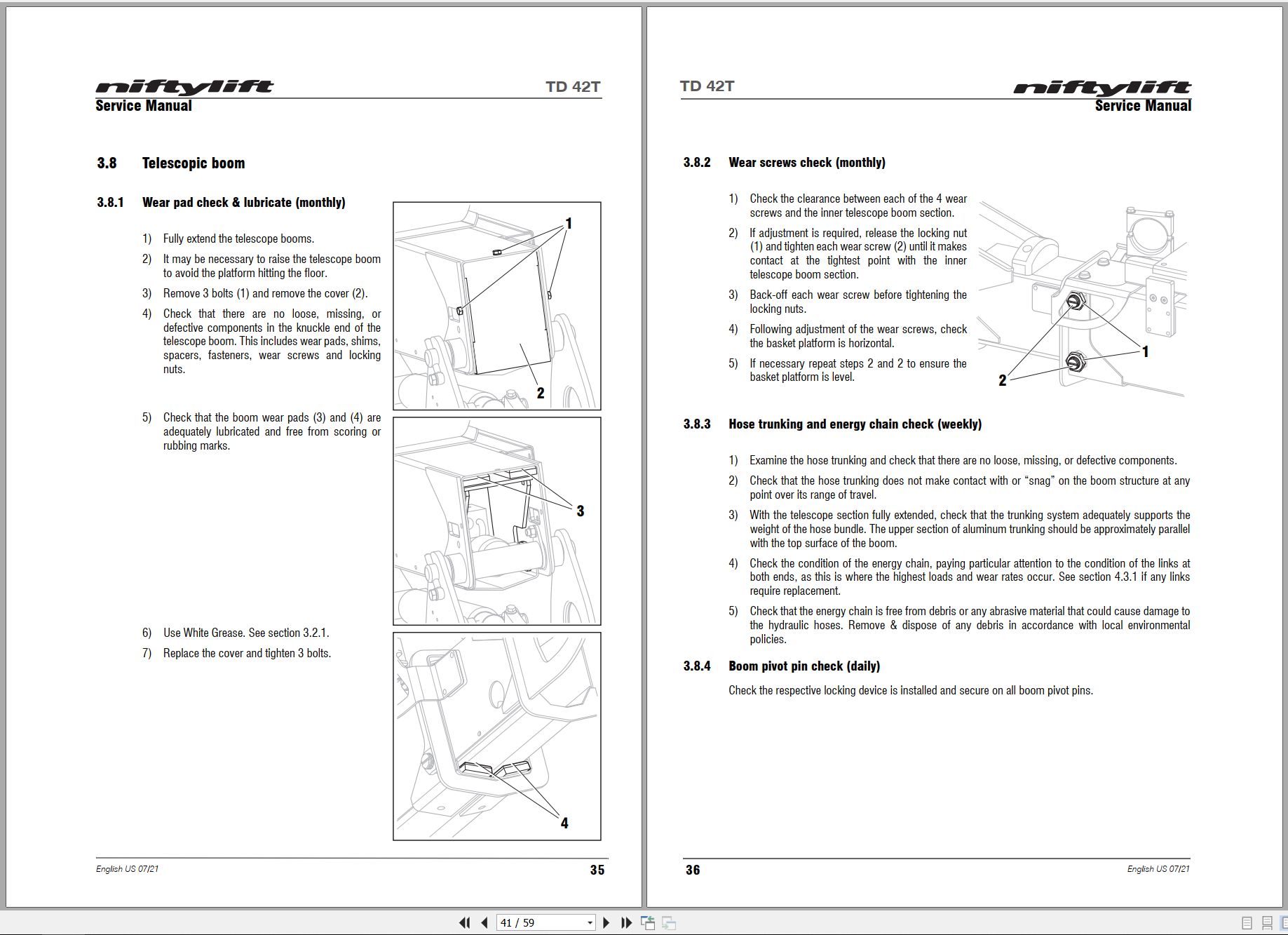 NIFTYLIFT Articulating Boom Lifts TD42T 55125 Operating Service Parts Manual And Diagram 2024 (2)