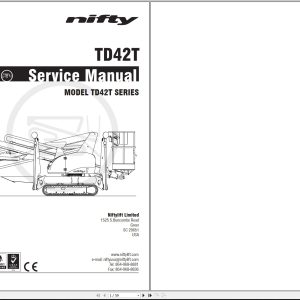 NIFTYLIFT Articulating Boom Lifts TD42T 55754 Operating Service Parts Manual And Diagram 2024 (1)