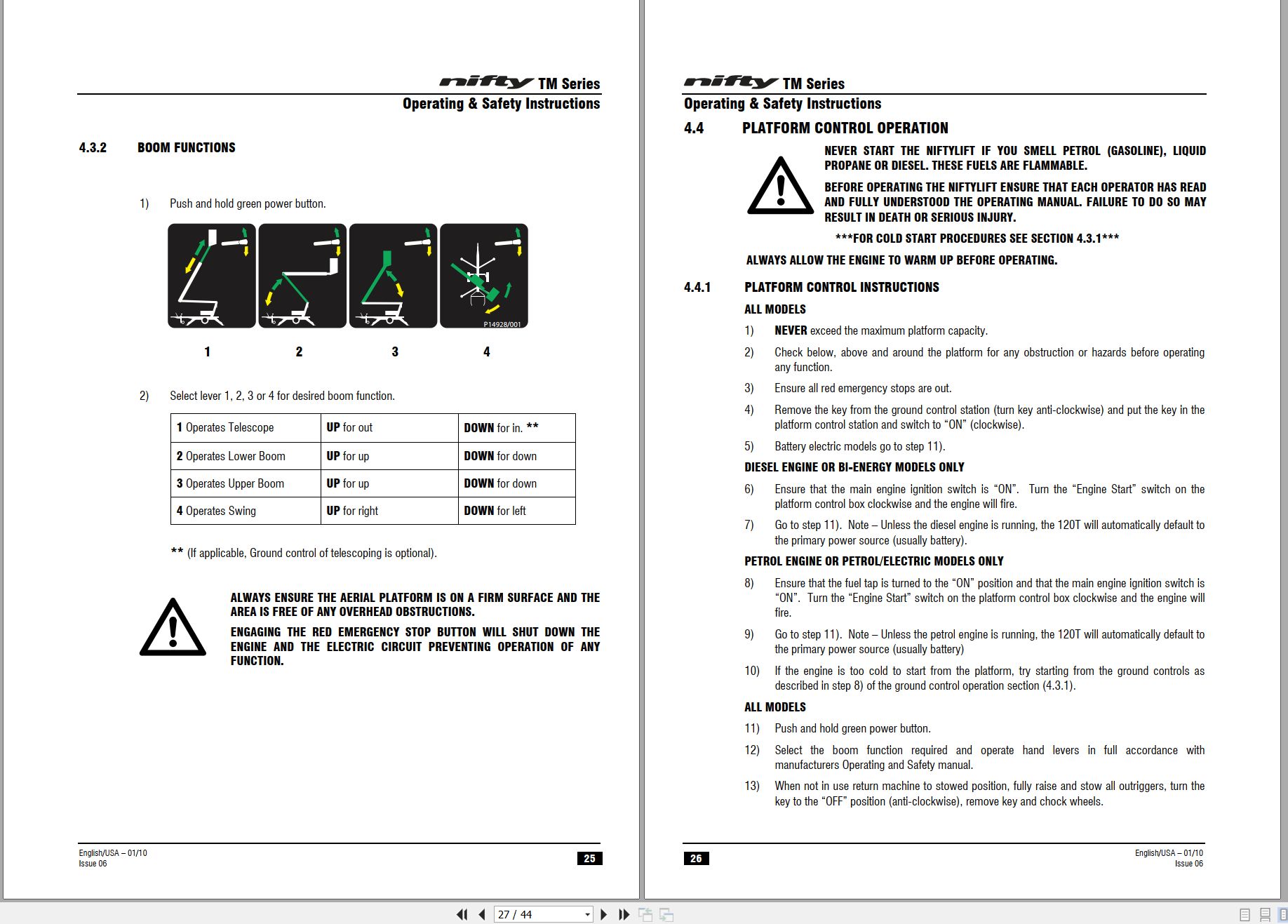 NIFTYLIFT Towable Boom Lifts 120T 26941 Operating Parts Manual And Diagram 2014 (2)