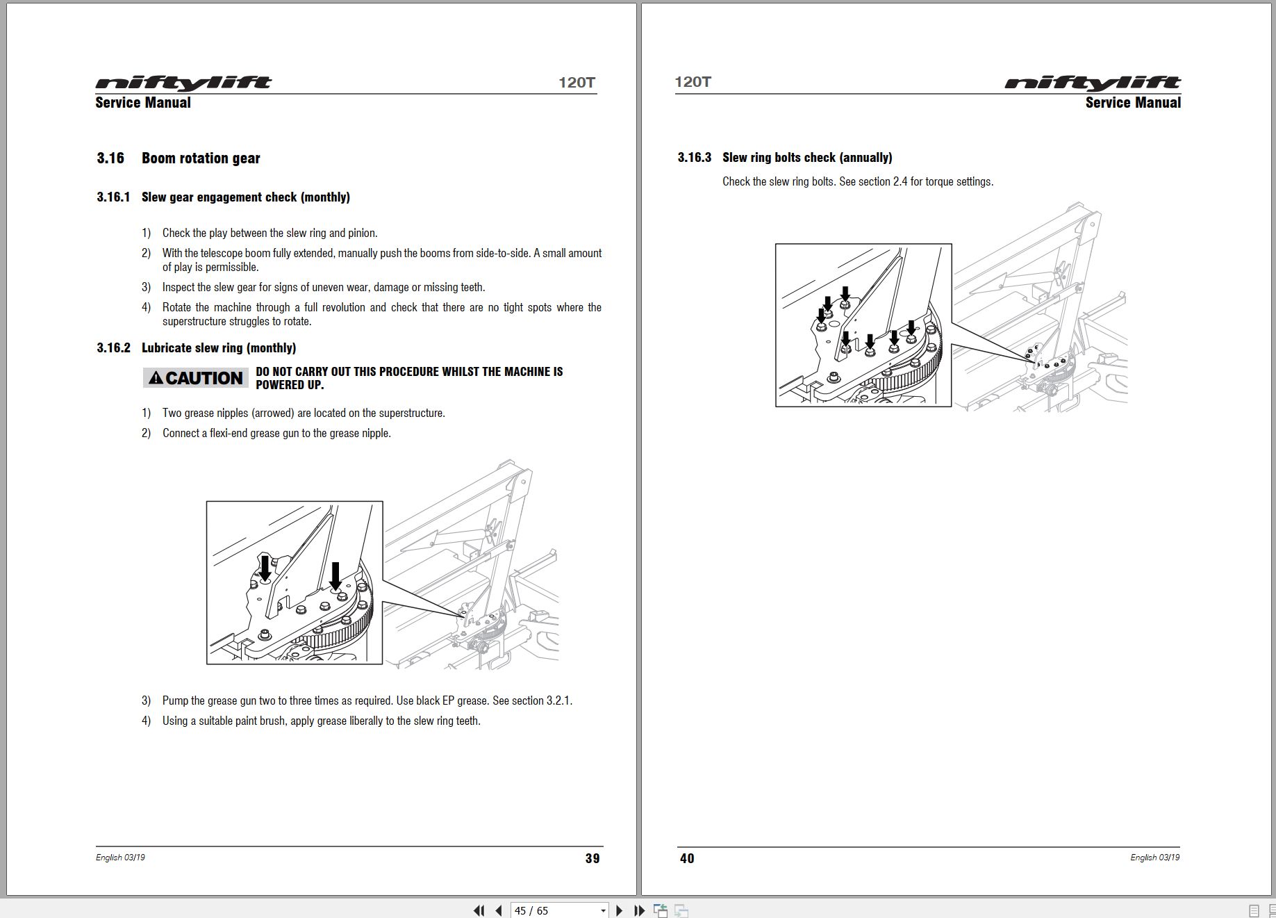 NIFTYLIFT Towable Boom Lifts 120T 43628 Operating Service Parts Manual And Diagram 2019 (2)