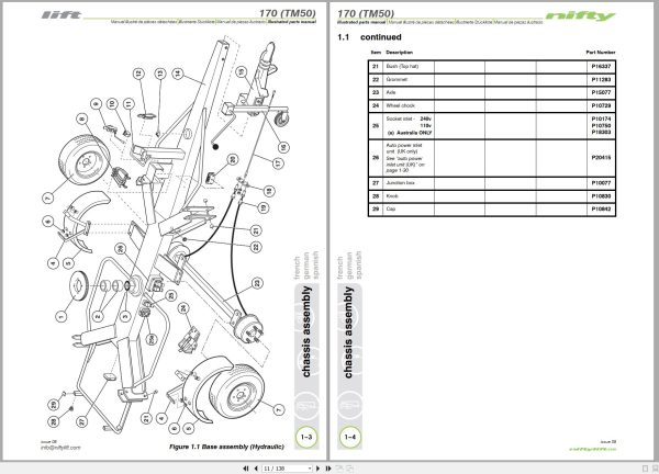 NIFTYLIFT Towable Boom Lifts 170 23545 Operating Parts Manual And Diagram 2012 EN NL (2)