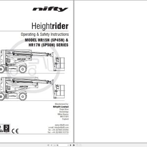 NIFTYLIFT Towable Boom Lifts 170HAC 22463 Operating Parts Manual And Diagram 2011 (1)