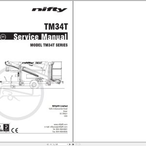 NIFTYLIFT Towable Boom Lifts TM34T 57307 Operating Service Parts Manual And Diagram 2023 (1)