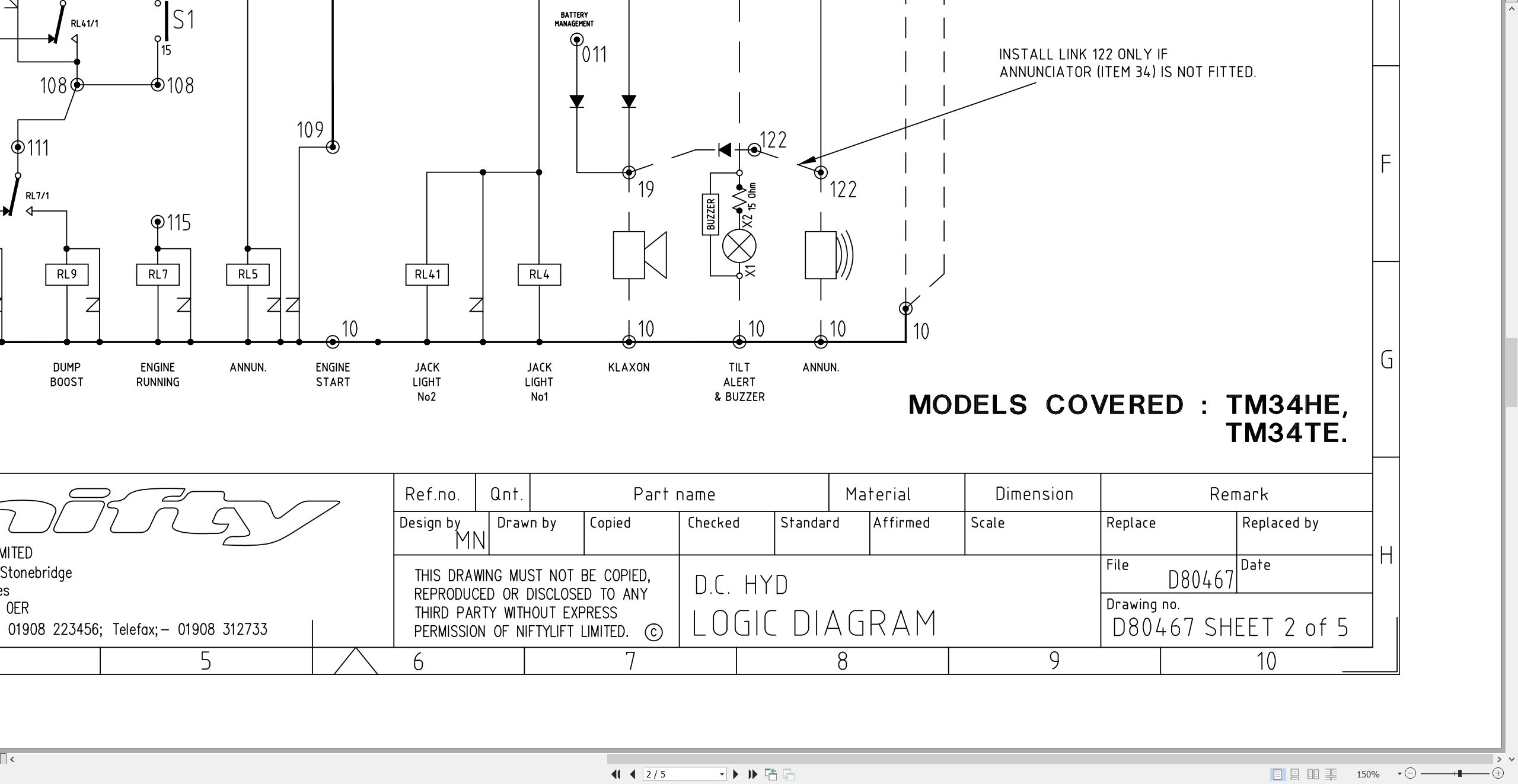 NIFTYLIFT Towable Boom Lifts TM34T 57856 Operating Service Parts Manual And Diagram 2023 (3)