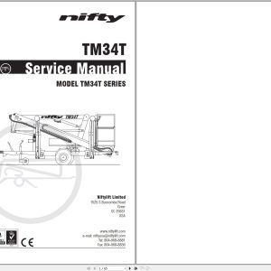 NIFTYLIFT Towable Boom Lifts TM34T 60297 Operating Service Parts Manual And Diagram 2024 (1)