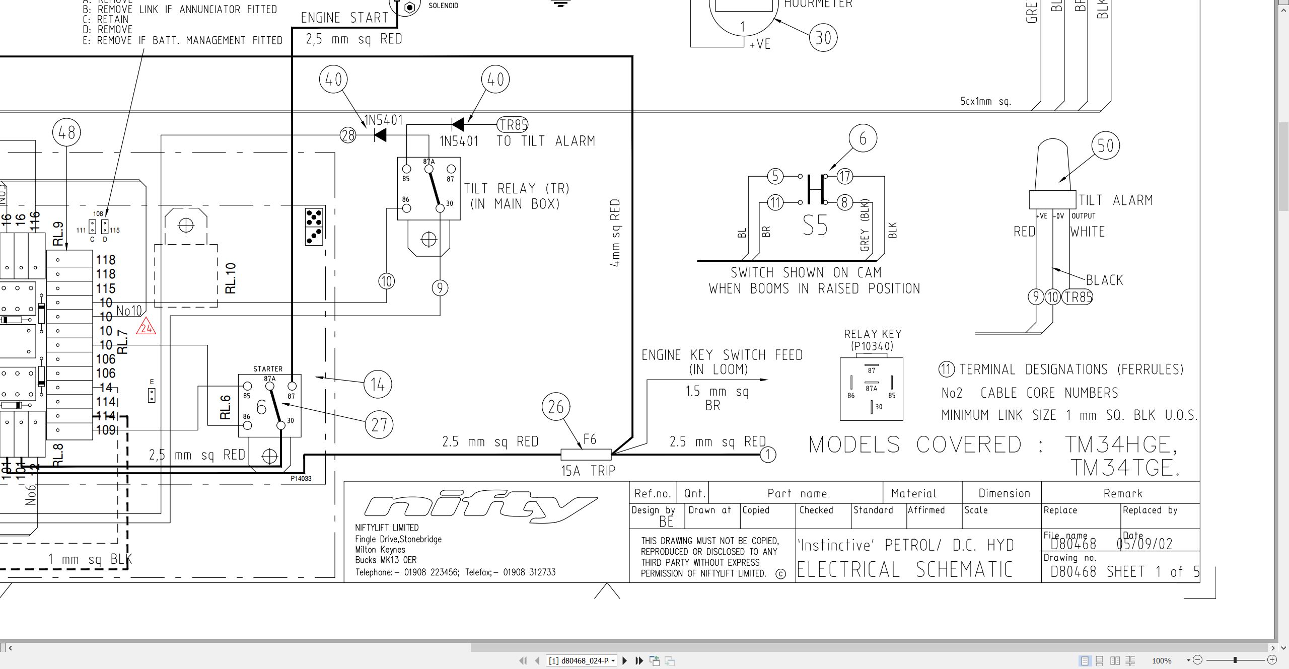 NIFTYLIFT Towable Boom Lifts TM34T 60904 Operating Service Parts Manual And Diagram 2025 (3)