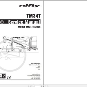 NIFTYLIFT Towable Boom Lifts TM34T 62034 Operating Service Parts Manual And Diagram 2025 (1)