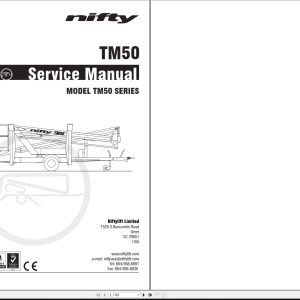 NIFTYLIFT Towable Boom Lifts TM50 50706 Operating Service Parts Manual And Diagram 2022 (1)