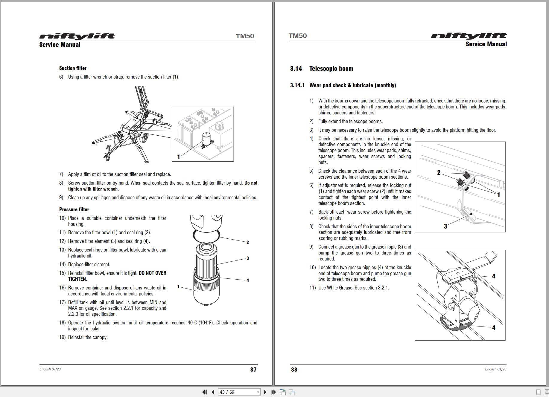 NIFTYLIFT Towable Boom Lifts TM50 51619 Operating Service Parts Manual And Diagram 2023 (2)