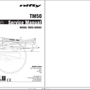 NIFTYLIFT Towable Boom Lifts TM50 51627 Operating Service Parts Manual And Diagram 2023 (1)