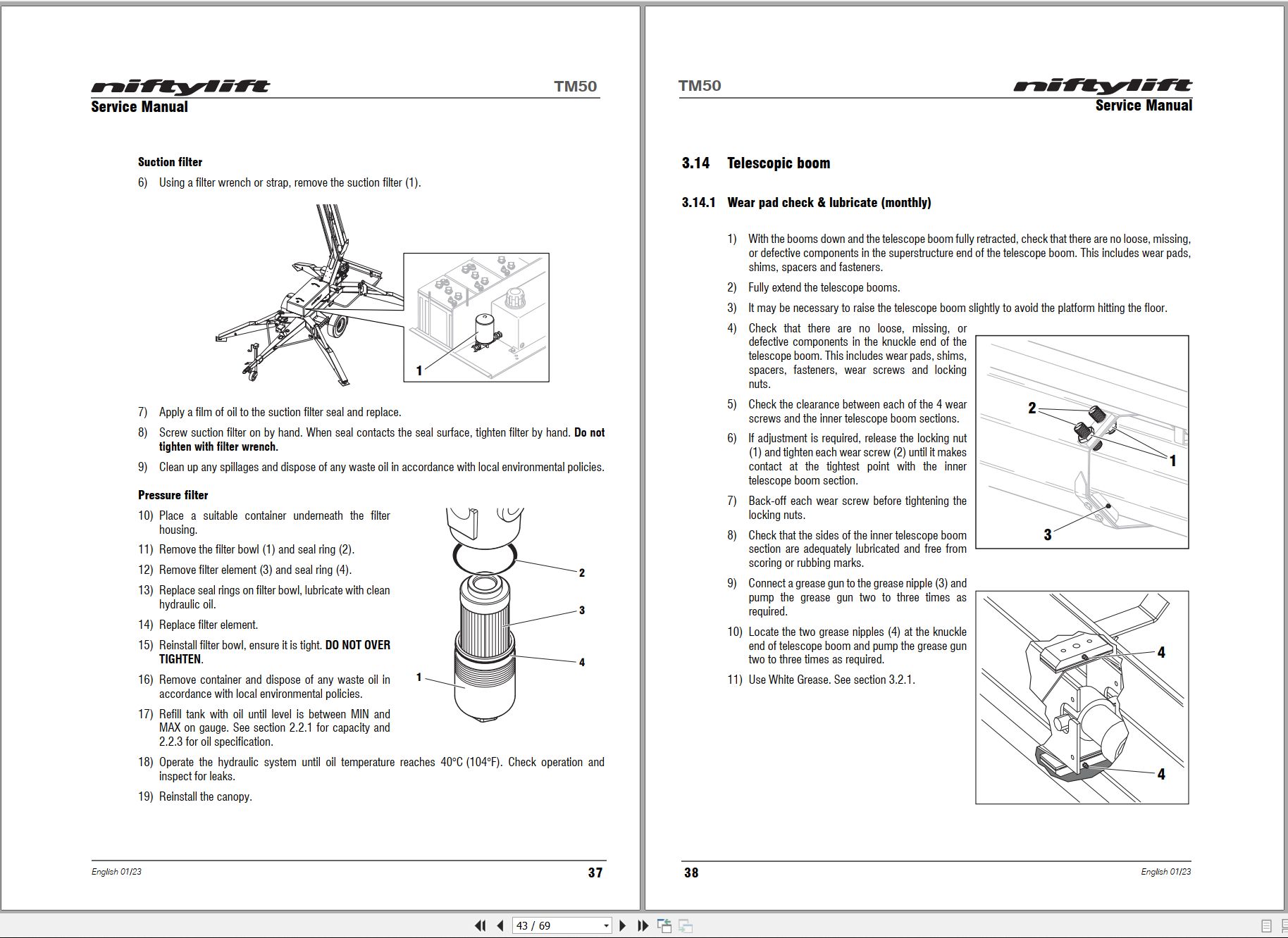 NIFTYLIFT Towable Boom Lifts TM50 51627 Operating Service Parts Manual And Diagram 2023 (2)