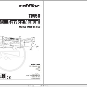 NIFTYLIFT Towable Boom Lifts TM50 52772 Operating Service Parts Manual And Diagram 2023 (1)