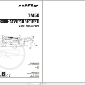 NIFTYLIFT Towable Boom Lifts TM50 52791 Operating Service Parts Manual And Diagram 2023 (1)