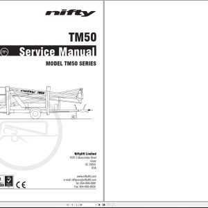 NIFTYLIFT Towable Boom Lifts TM50 56687 Operating Service Parts Manual And Diagram 2025 (1)