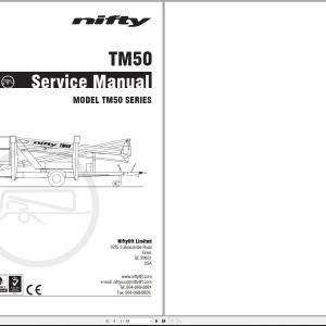 NIFTYLIFT Towable Boom Lifts TM50 56720 Operating Service Parts Manual And Diagram 2025 (1)